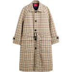 Zara X Harry Lambert Koost&ouml;&ouml; S&uuml;gis/Talv 2024 Ruuduline Muster Tasku Disain L&otilde;tv L&otilde;ige Trencžott Unisex &Uuml;ler&otilde;ivas Pruun 06000067-700 S