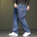 Suure elastsusega suured teksad Meeste vabad sirged plusssuuruses p&uuml;ksid Uued moodsad teksad 30