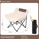 Kaasaskantav Kuutool Kokkupandav Telkimistool Seljatoega Terasraam Oxfordi Kangas Polsterdatud Lai Istmeosa Ranna Kalap&uuml;&uuml;gi Pikniku V&auml;litingimuste jaoks elevandiluuvalge