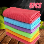 1/5 tk 30 * 40 cm mikrokiust puhastusr&auml;tik, imenduv klaasist k&ouml;&ouml;gipuhastuslapp Laua aken Auton&otilde;ude r&auml;tikur&auml;tik Mix color 5pcs