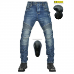 VOLERO+Mootorratta kukkumisvastased ratsutamisp&uuml;ksid meeste+vabaaja retropesu ja kulunud hallid sinised mototeksad 4XL