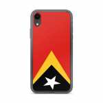 Coque iPhone &ndash; mitmev&auml;rviline &ndash; Drapeau Timor oriental &ndash; Supp &ndash; Silikoon &ndash; Vertikaalne asend