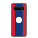 Coque T&eacute;l&eacute;phone &ndash; Samsung &ndash; Galaxy S21 Ultra &ndash; Drapeau Laos &ndash; Souple &ndash; mitmev&auml;rviline
