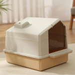 Kassiliivakast, suur kinnine kassi WC-labidas v&auml;ljaheiteametnik Pritsmevastane kassiliivakast Kassi lemmikloomatarbed 47*36*36cm pruun