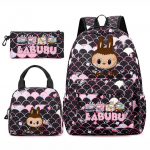 3 tk/komplekt Seljakott t&uuml;drukule kooli teismelisele &otilde;pilasele seljakott naistele seljakott l&otilde;unakottide ja pliiatsikotiga, kalasoomuste stiilis kotid