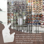 Fishing Lure Display Stand Transparent Support Organizer 5cm L x 3cm W for Retail Setting Stable