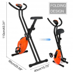 Oranž+Must Kokkupandav Kardio Siserattur LED-ekraan D&uuml;naamiline Jalgratta Treeningjalgratas Spinning Rattas&otilde;idu Treeningvarustus 40*65*110cm
