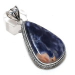 Natural Sodalite Gemstone 925 Sterling Silver Jewelry Pendant 2.52 t3u58