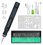 Juhtmevaba elektriline graveerimispulk 3 reguleeritava kiirusega ehete, puidu, metalli, klaasi, kivi jaoks hall