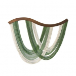 K&auml;sitsi valmistatud boheemlaslik rippuv seinavaip, gradient rohelisest valgeni, puuvillast kootud narmastega seinavaip, elutoa magamistoa seinakunsti dekoratsioon roheline