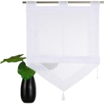 Valmis traksidega k&otilde;rge tihedusega l&otilde;ngast &uuml;hendatud kardinad, t&otilde;stukardinad, Rooma kardinad P10B 45cm*140cm valge
