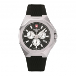 Swiss Alpine Military Typhoon Chrono Pol&uuml;uretaanrihm Must sihverkvarts 7005.9837 100M Meeste k&auml;ekell must