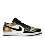 Air Jordan 1 Low Gold Toe Meeste Tossud Metallik-Kuldne Valge-Must CQ9447-700 44.5
