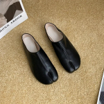 Mood Bailamos Naiste Korterid Tabi Ninja Mokassiinid &Uuml;mar L&otilde;hestatud Varvas Madalad Laisad Slip-On Slingback Muulad Nahast Kingad Pehmed Loaferid Slip 35 must