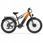 V&eacute;lo &eacute;lectrique - LANKELEISI - MG800 - 1000W - Batterie 48V 20Ah - Freins hydrauliques oranž