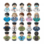 Linnategelased Tegevusfiguurid Ehituskivid Politseinik &Otilde;petaja Tulet&otilde;rjuja Amet Minikujukesed Nukud Tellised Komplekt Lastele M&auml;nguasjad