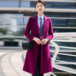 Women's Elegant Mid-Length Wool Blend Coat 4XL