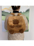Naiste Armas Kass Pehme seljakott Capybara Plush Crossbody kott K&auml;ekott Pehme soe Capybara karusnahast kott S&uuml;nnip&auml;evakingitused One Size