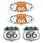 HAMILO Route 66 embleemi kleebise v&auml;lisosade auto Ameerika vabaaja maitsega sulamite komplekt, 4