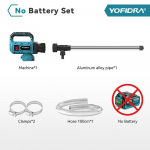 YOFIDRA 3-k&auml;iguline harjadeta veepump 80&ndash;150 L/min Juhtmeta elektriline &otilde;li &uuml;lekandepump Aed Paat Bassein Makita 21V aku jaoks Without Battery