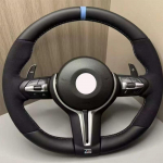 BMW Series E87 E83 E90 E91 E92 E84 E84 E70 E71 jaoks Uuendatud rool koos poolse Alcantara nahaga Ei sisalda turvapatju M3 Suede (No airbag) must