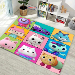 Disney Gabbysi nukumaja vaip, vaip elutuppa magamistuppa, diivanile k&ouml;&ouml;ki uksematt dekoratiivmatt, laste libisemiskindel p&otilde;randakate vastupidav matt, kingitus 60*90cm