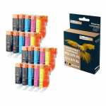 QUALITONER - 20 Cartouche compatible pour CANON PGI570 XL - CLI571 XL PGI 570XL - CLI 571XL Noir (x4) + Cyan (x4) + Magenta (x4) + J
