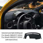 Abarth 595 695 2012-2019 2020 2021 2022 2023 2024 LHD RHD Autode Armatuurlaua Kaitsematt Suvine Armatuurlaud P&auml;ikesekaitsekate Vaip