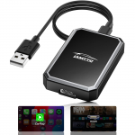 LAMTTO juhtmevaba CarPlay adapter (Kahekordse kasutusega TV-pulk), Traadita Car Play Traadita, &Uuml;hildub must
