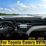 Auto armatuurlaud kattepadi Valgusvastane UV-kaitsega Vaip Libisemisvastased matid Toyota Camry XV70 2018 2022 2023 2024 jaoks A Black Side LHD