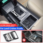 2010-2017 Toyota Land Cruiser Prado 150 Lc150 Fj150 jaoks Uuendatud Siseviimistluse Tarvikud Roostevabast Terasest K&auml;igukasti Kate Black Brushed B