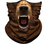 Obacle Looma Banaaniga N&auml;omask P&auml;ikese Tolmu Tuule Kaitseks Meestele Naistele Bear Open Mouth Brown black