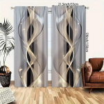 K&otilde;rglahutuslikud kunstilise joonega tr&uuml;kitud kardinad, sobivad kodu kaunistamiseks magamistubades ja elutubades 14Wx39L(35x100CM)x2