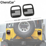 US Flag Tail light Guard Cover For 1987- 2006 Jeep Wrangler TJ Accessories