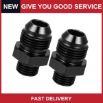Universal Car Black 8AN Male to M14x1.5mm Male Flare Coupler Fitting Pack of 2