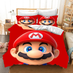 Mario Tekikott Komplekt Tekk Voodipesu 3D Laste Voodipesu Komplekt 3-osaline 1 Tekikott Kuninglik Suurus 90X200CM