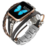 &Uuml;KS K&auml;sit&ouml;&ouml;na valmistatud ehtekellarihm Apple Watchile 45mm 41mm 44mm 40mm 49mm 42mm 38mm Metallnahast rihm iWatch Ultra 9 8 7 6 5 4 3 SE RihmMN 42mm 44mm 45mm 49mm black