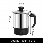 Kompaktne elektriline kuumutuskann ja keedutass kiirnuudlite, keeduvett ja putru jaoks