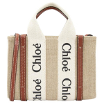 Chloe Woody Logotr&uuml;kiga L&otilde;uendi ja Nahast Suur K&auml;ekott Naiste Suured K&auml;ekotid Helebeež CHC22-AS397I26-90U Basic Set (Bag+Dust Bag)
