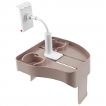 3-in-1 mullivanni kandik joogihoidja topsihoidja ja telefonihoidjaga enamiku t&auml;ispuhutavate mullivannide jaoks libisemiskindel spaatarvik hall