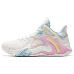 Anta Airspace 4 Fabric Slip Resistant Abrasion Resistant Low top Basketball Shoes Men's White Blue Pink 912321608S-3 42.5
