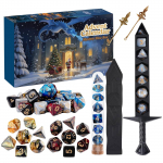 J&otilde;ulude advendikalender, M&uuml;steerium DND t&auml;ringukomplekt Puhkuse advendikalender 24 p&auml;eva, &Uuml;llatuskingitused, Sobib Dungeons And Dragons RPG-le, Rollim&auml;ng One Size