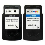 Cartouche d'encre - Canon - PG-512/CL-513 - Pack de 2 - Compatible - Multi-couleurs - Noir