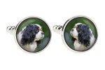 Cavalier King Charles Spaniel - cufflinks, a shirt accessory, a shirt pendant from the Art-Dog brand black