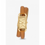 Michael Kors Mini Empire kuldse tooni ja nahast k&auml;ekell MK4721 pruun