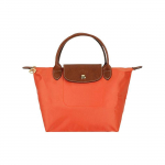 Longchamp Le Pliage Original Minimalistlik T&ouml;&ouml;le Kaasaskantav Logo Reljeefne Nailonist L&otilde;uend ja Nahast Pelmeenikujuline Koti V&auml;ike Naiste kott Oranž 1621089P85 Orange
