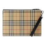 Burberry Eemaldatava Rihmaga T&otilde;mblukuga Ruuduline Kunstnahast ja Puuvillasest K&auml;ekott Meeste clutch Beež 80656291 Basic Set (Bag+Dust Bag)