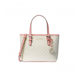 Michael Kors Mk Jet Set Klassikaline Monogrammiga T&otilde;mblukuga Kotti Naiste Kotid Kuldne Valge Roosa 35T9STVT0B-PRIMROSE-MULTI Basic Set (Bag+Dust Bag)