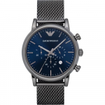 Emporio Armani Luigi Sinine Metall/Hall Meeste Kvarts Kronograaf AR1979 sinine
