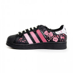 Adidas Originals Superstar 2 Nyx Leather Slip Resistant Abrasion Resistant Low top Skateboard Shoes Unisex Black JI0079(team516-) 44⅔